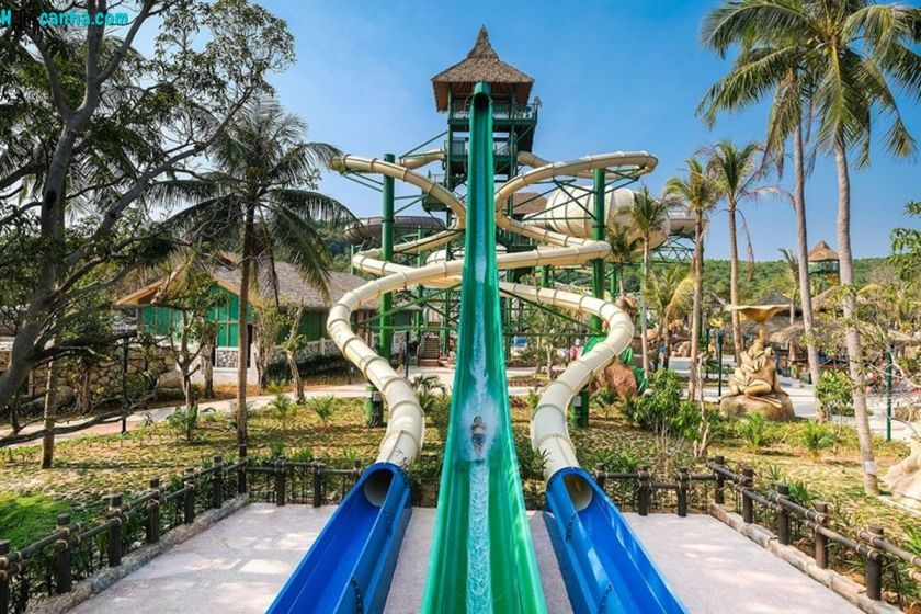 Reached by the Hòn Thơm cable car, Aquatopia Water Park, Phu Quoc