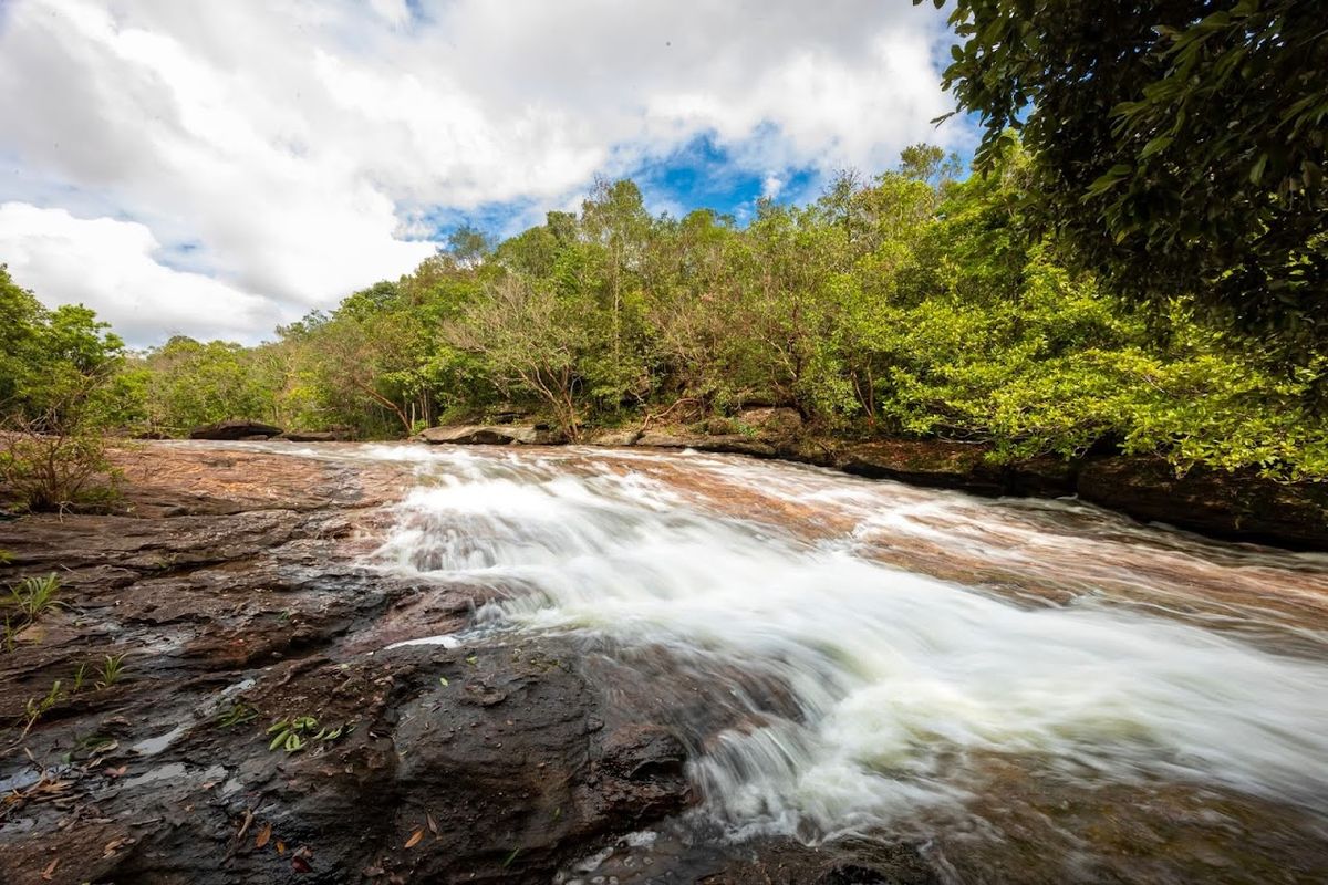 Forest stream over flat granite slabs, Khu du lịch sinh thái (Suối Đá Bàn), Phu Quoc