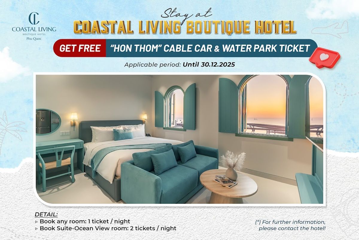 Coastal Living Phu Quoc room interior in An Thoi