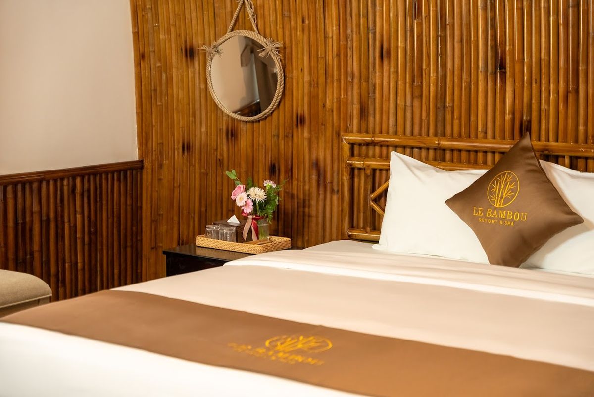 Le Bambou Resort & Spa pool and grounds in Ong Lang