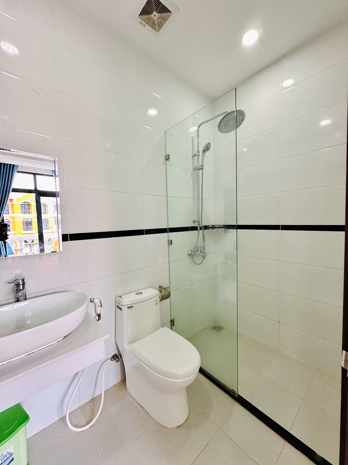 Local spa massage and mini hotel room interior in Ganh Dau