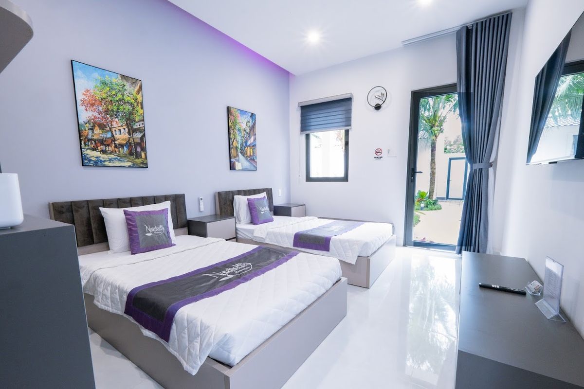 NatalieLe's Homestay pool and grounds in Ong Lang