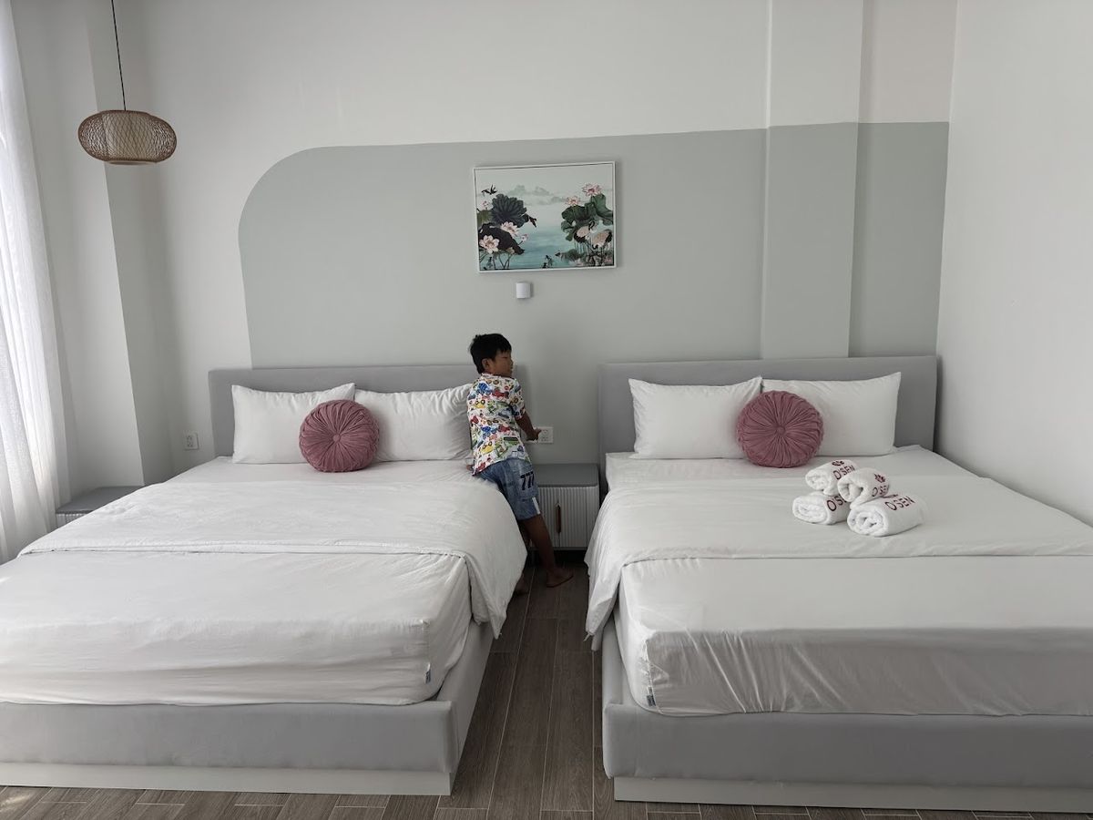 Osen Hotel Phu Quoc pool and grounds in Ganh Dau