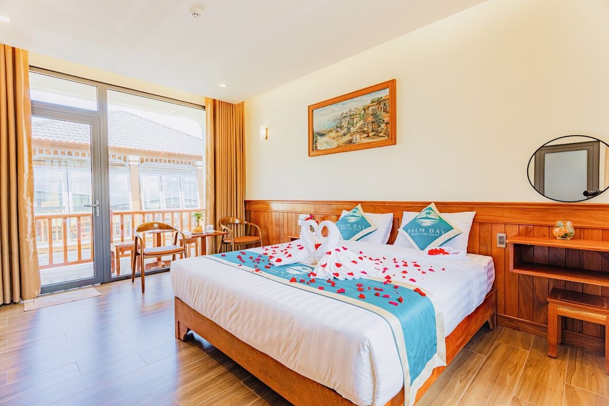 Palm Bay Resort Phu Quoc pool and grounds in Long Beach