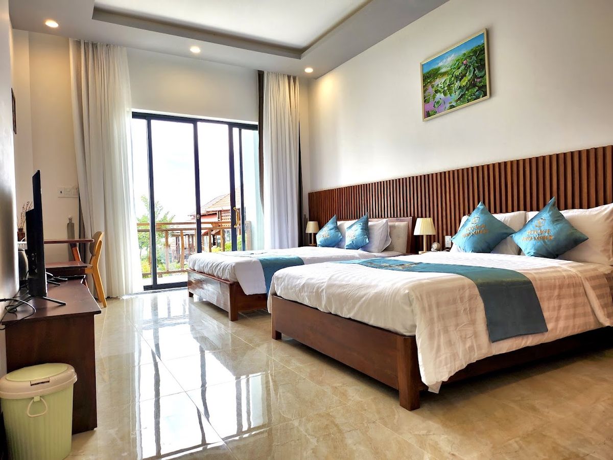 Voyage Phu Quoc Beach Resort pool and grounds in Long Beach